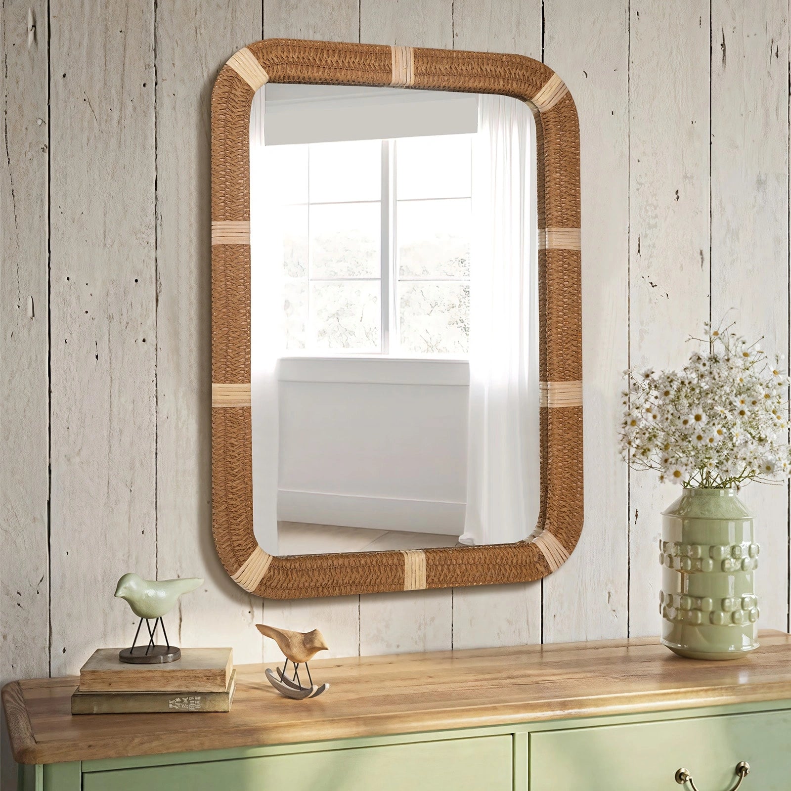 ULIKE Rattan Mirror for Wall