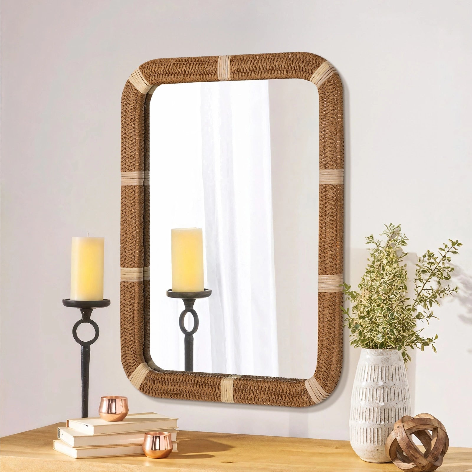 ULIKE Rattan Mirror for Wall