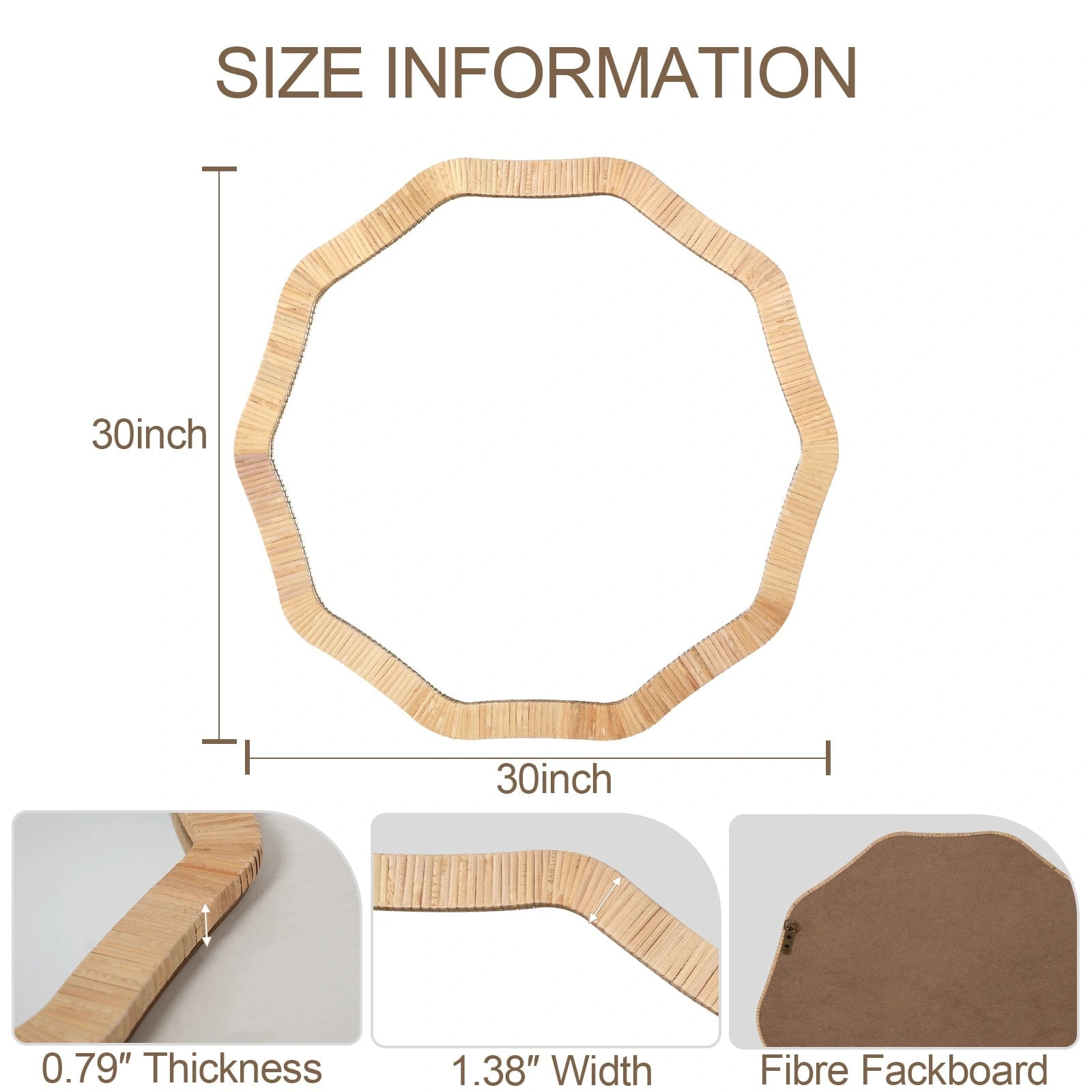 ULIKE Rattan Mirror for Wall