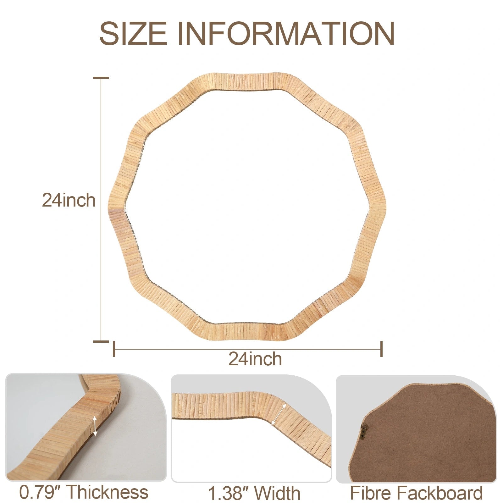 ULIKE Rattan Mirror for Wall