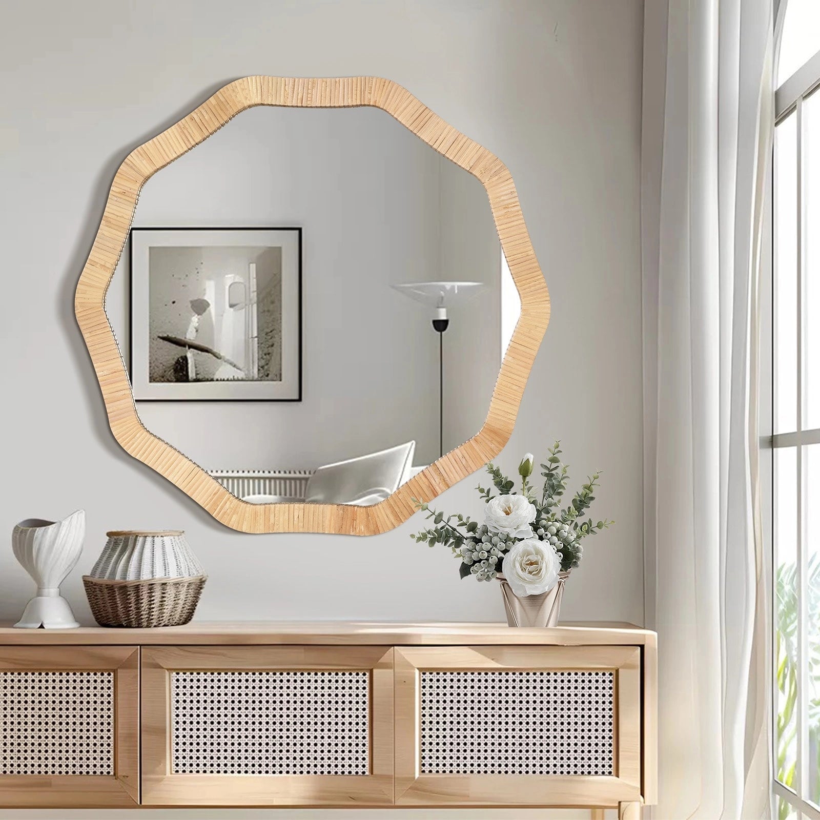 ULIKE Rattan Mirror for Wall