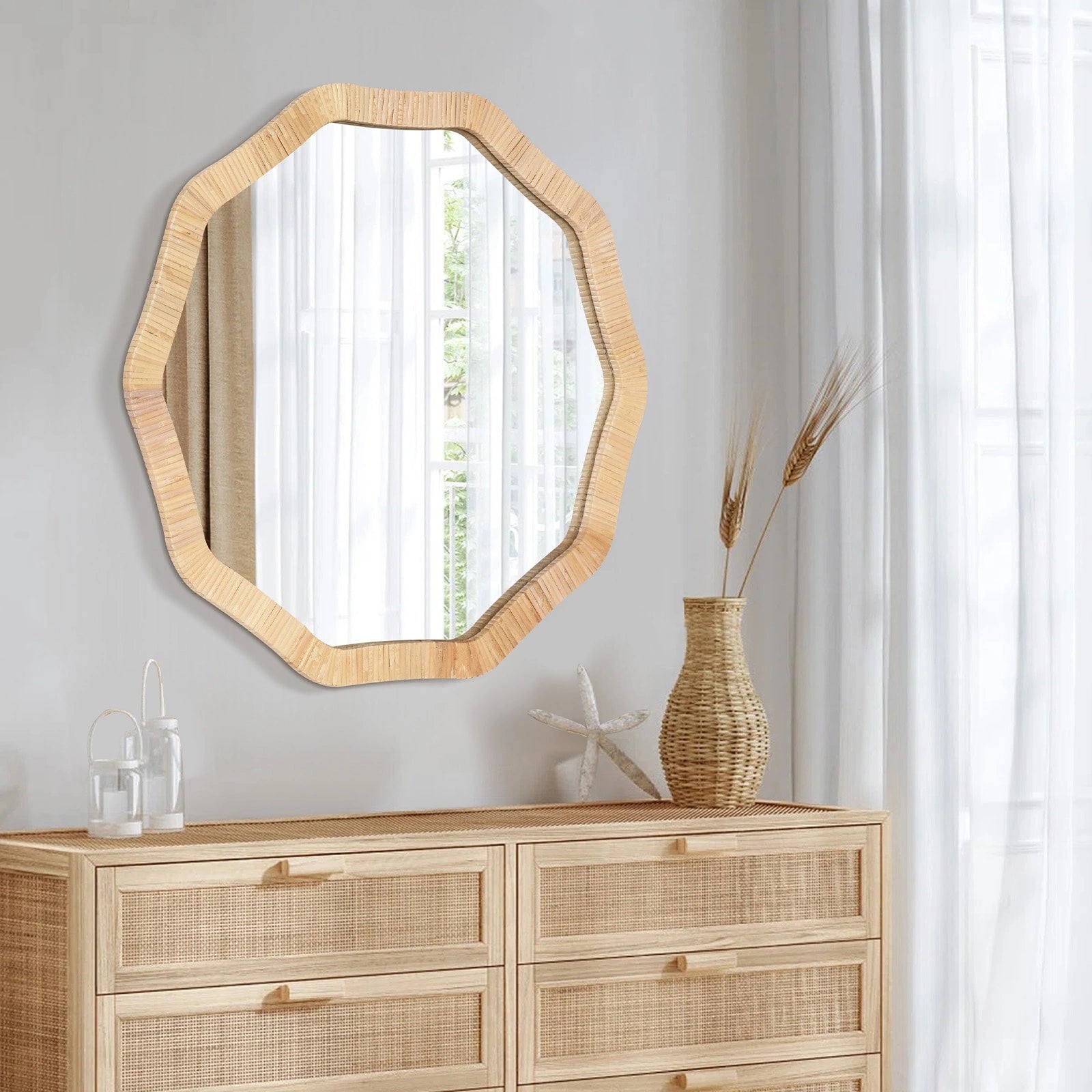 ULIKE Rattan Mirror for Wall