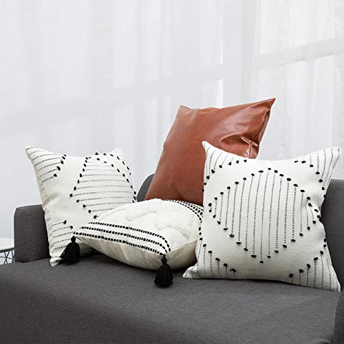 blue page Morocco Boho Decorative Diamond Pillow Covers 18X18 - Set of 2