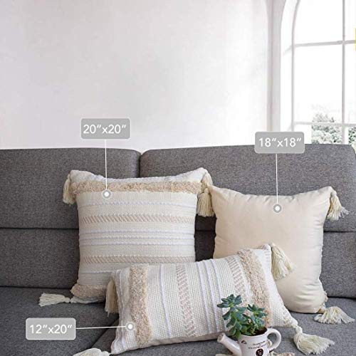 blue page Boho Decorative Throw Pillow Covers Couch Cushion Cover