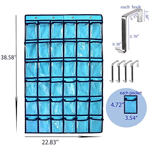 36 Pockets Transparent Hanging Pocket Charts