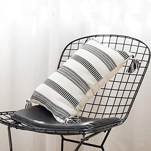 blue page Pack of 2 Decorative Cotton Woven Decorative Lumbar Throw Pillow Covers Set