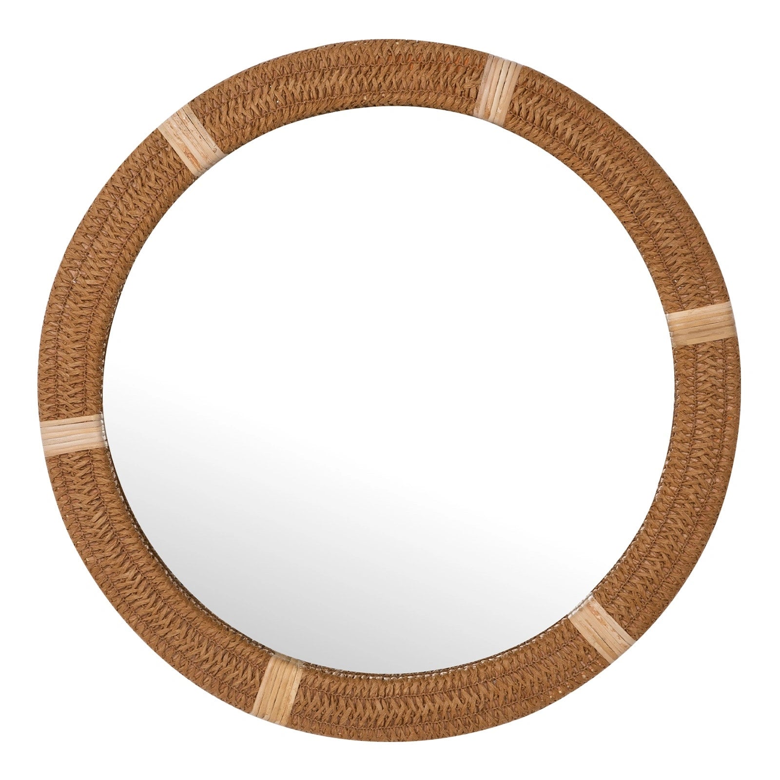 ULIKE Round Rattan Mirror for Wall